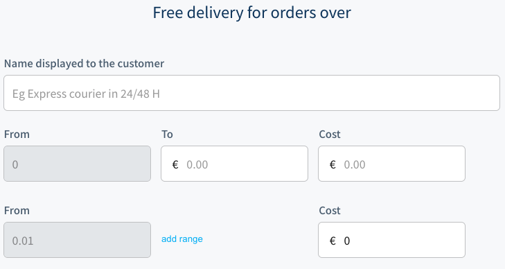 delivery option rules