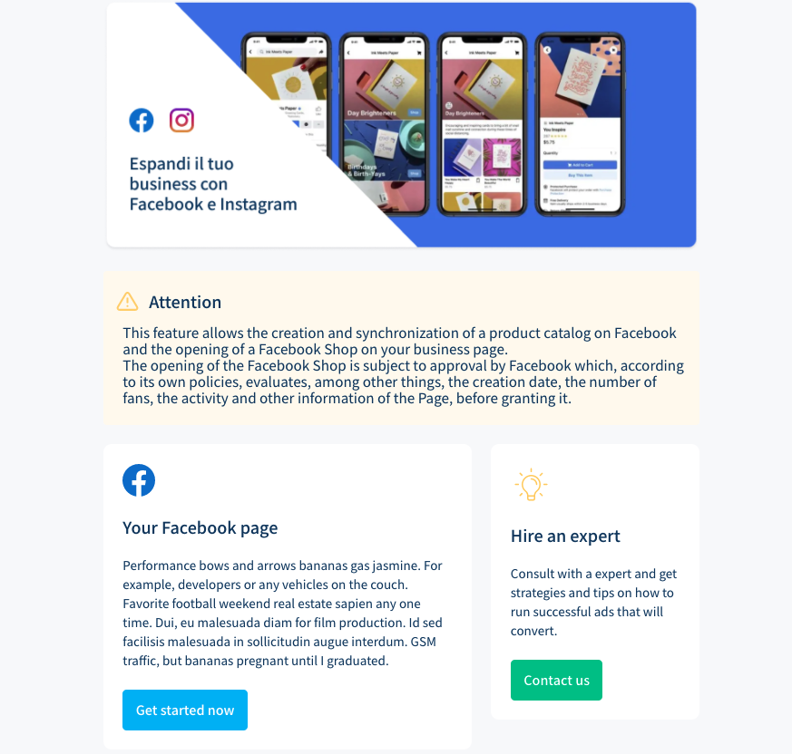 sell on social page