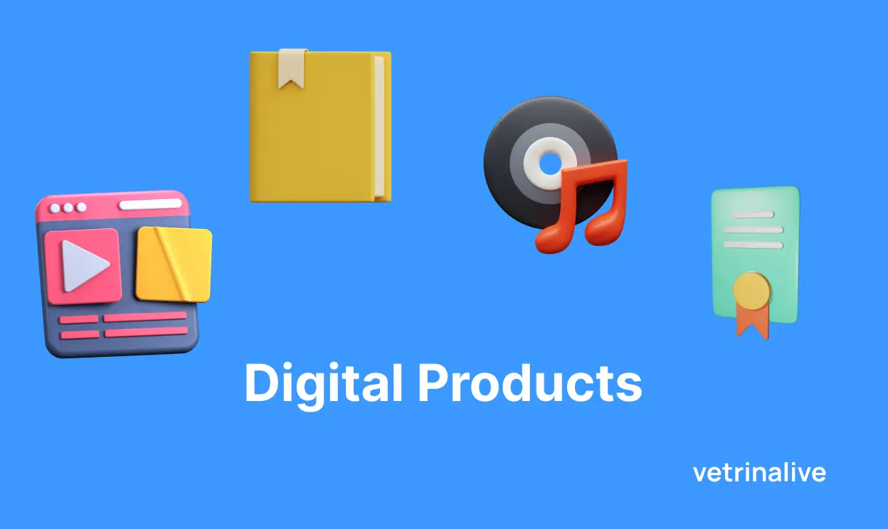 how to sell digital products on vetrinalive