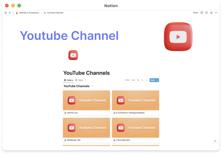 ecommerce checklist notion vetrinalive youtube channel min